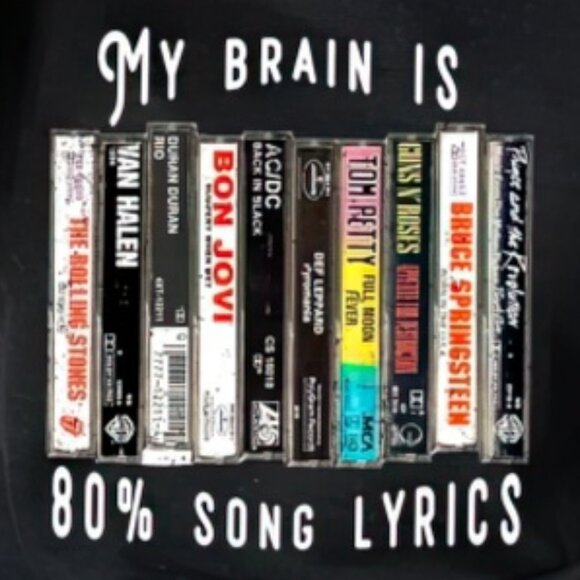 80's Rock Music Album T-Shirt, Vintage Cassette Tape Shirt, Band Graphic Tee - Picture 3 of 4